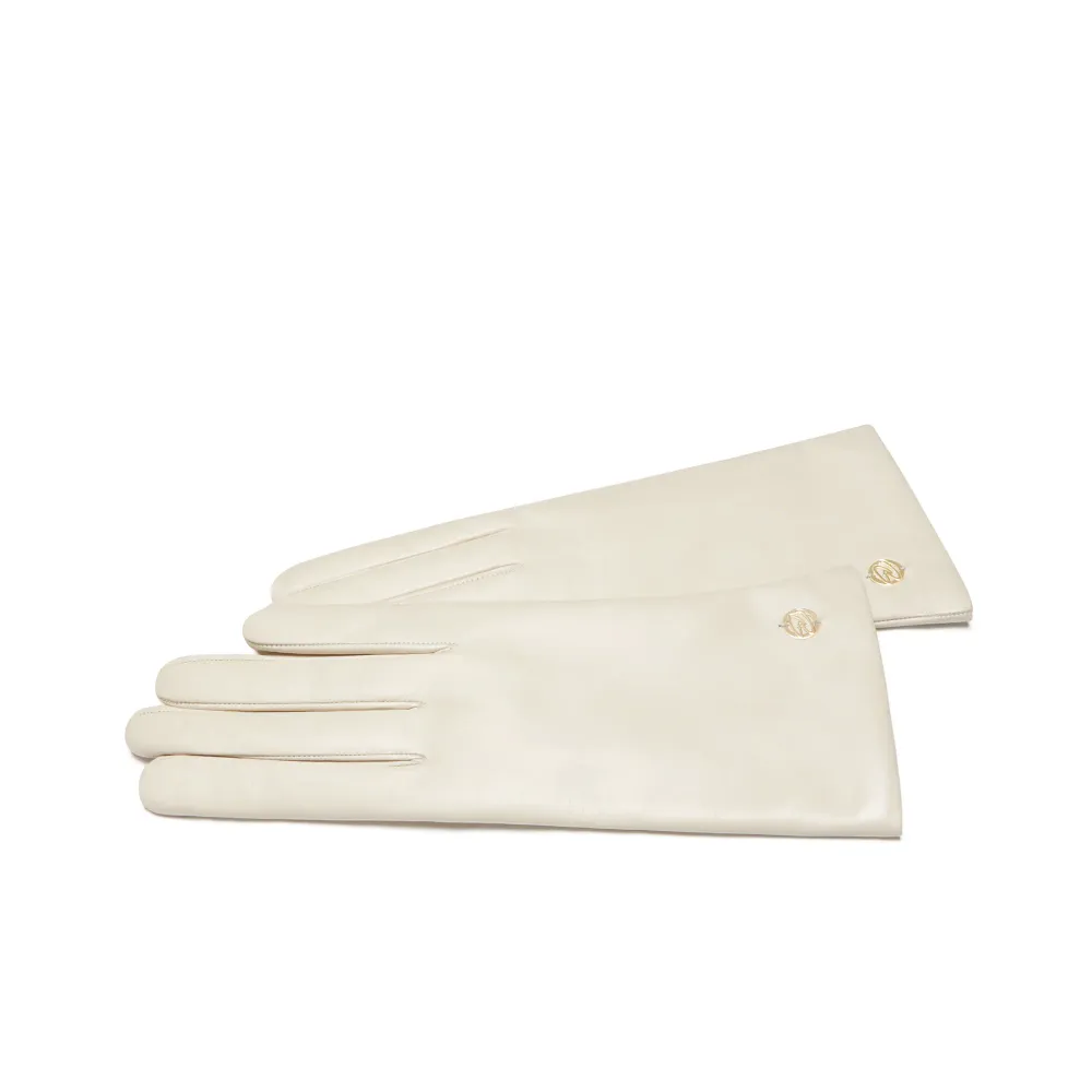 Ergonomisch Honoré Eleanor crème leren handschoenen van geitenleer