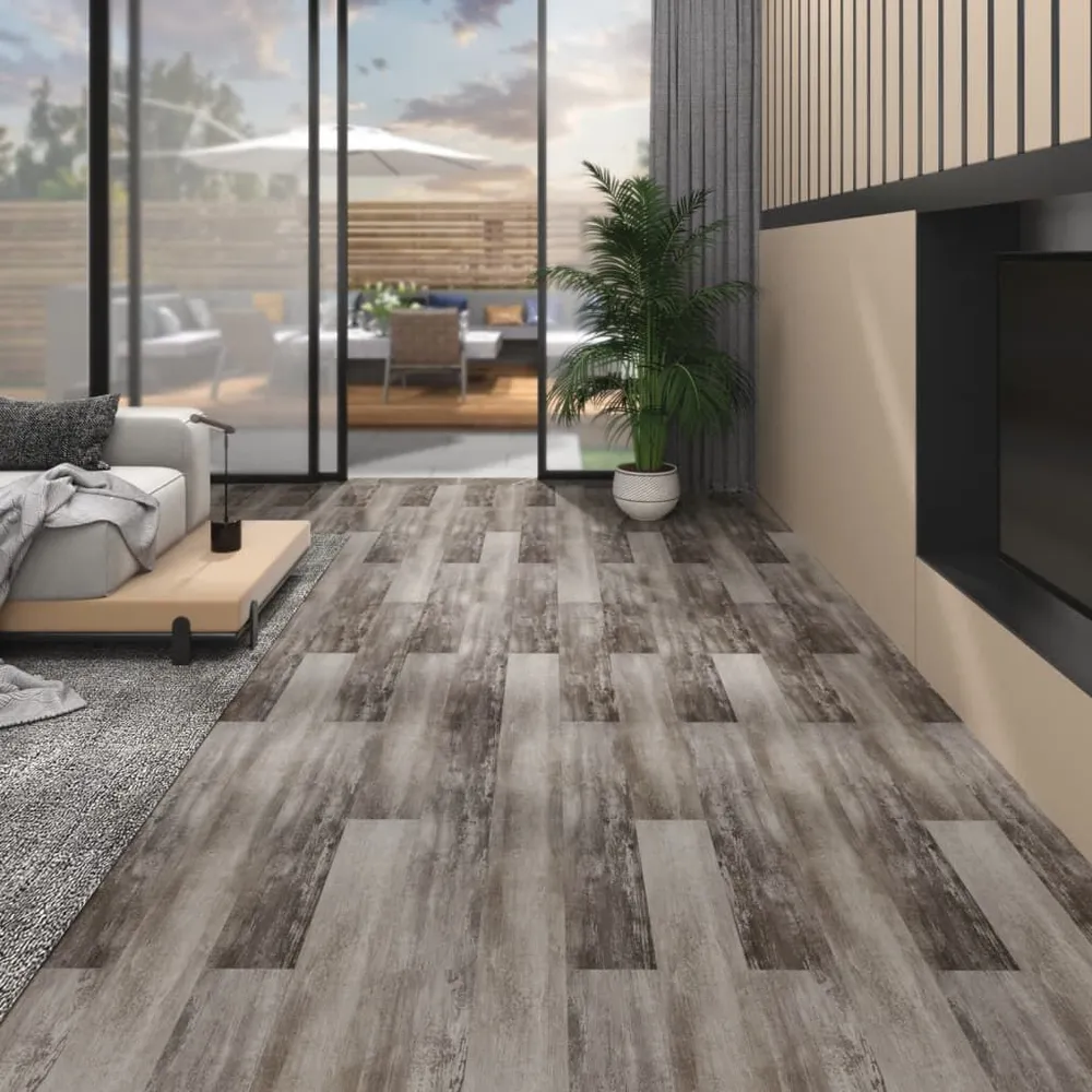 Vloerplanken zelfklevend 5,02 m² 2 mm VINYL mat houtbruin