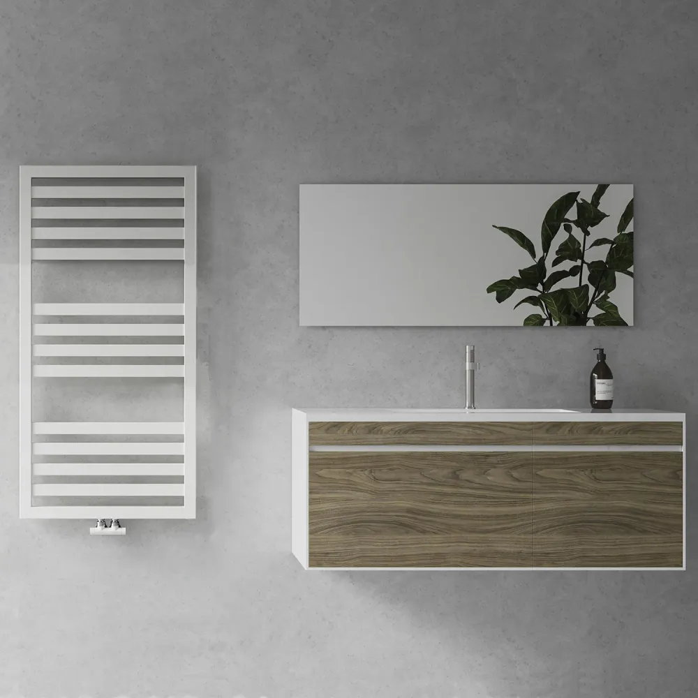 Hydraulic towel warmer model Cuneo 1200x600 straight - Parelmoer