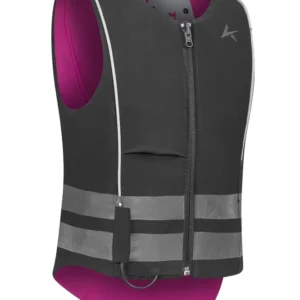 Ballistic High Visibility Junior Back Protector, tweezijdig Black/Bordeaux 12 years