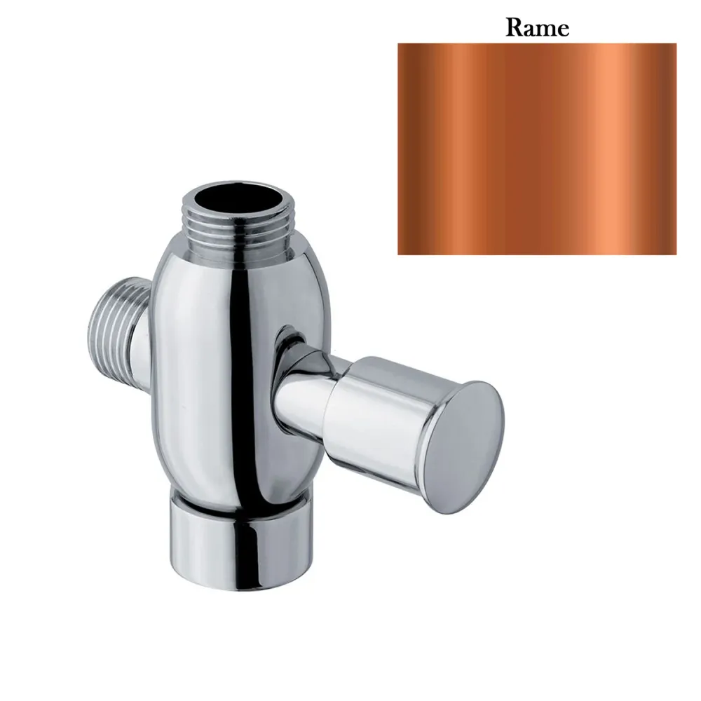 Domed geel koper diverter 3/4M, 3/4F and 1/2M copper connection met CE-Keurmerk