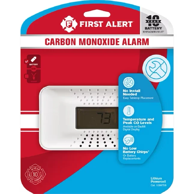 First Alert 10-Year Battery-operated Grafiet Monoxide Detector
