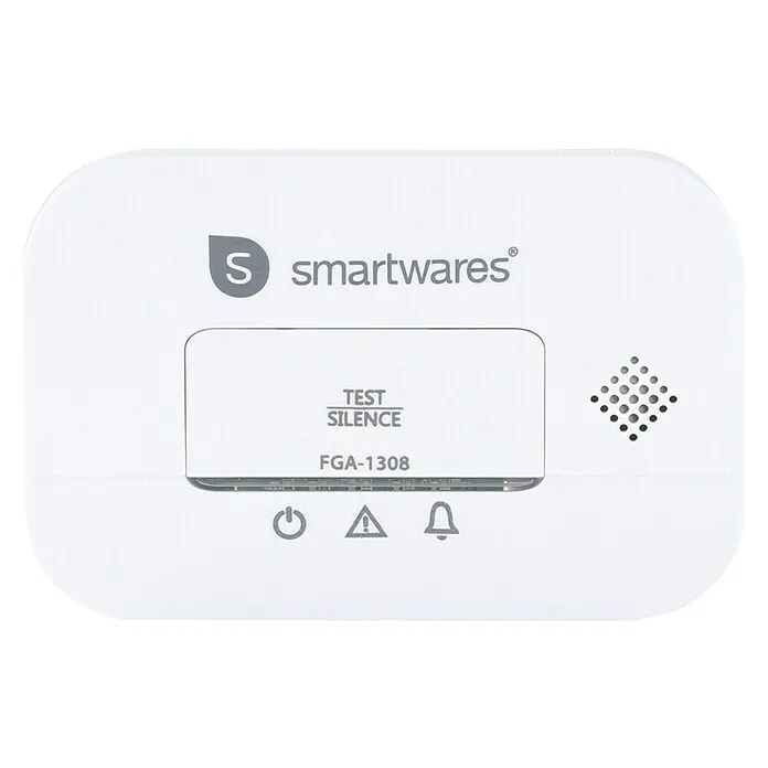 Smartwares Koolmonoxidemelder - l x b x h: 110 x 110 x 4 cm, Levensduur batterij: 3 jaar met CE-Keurmerk