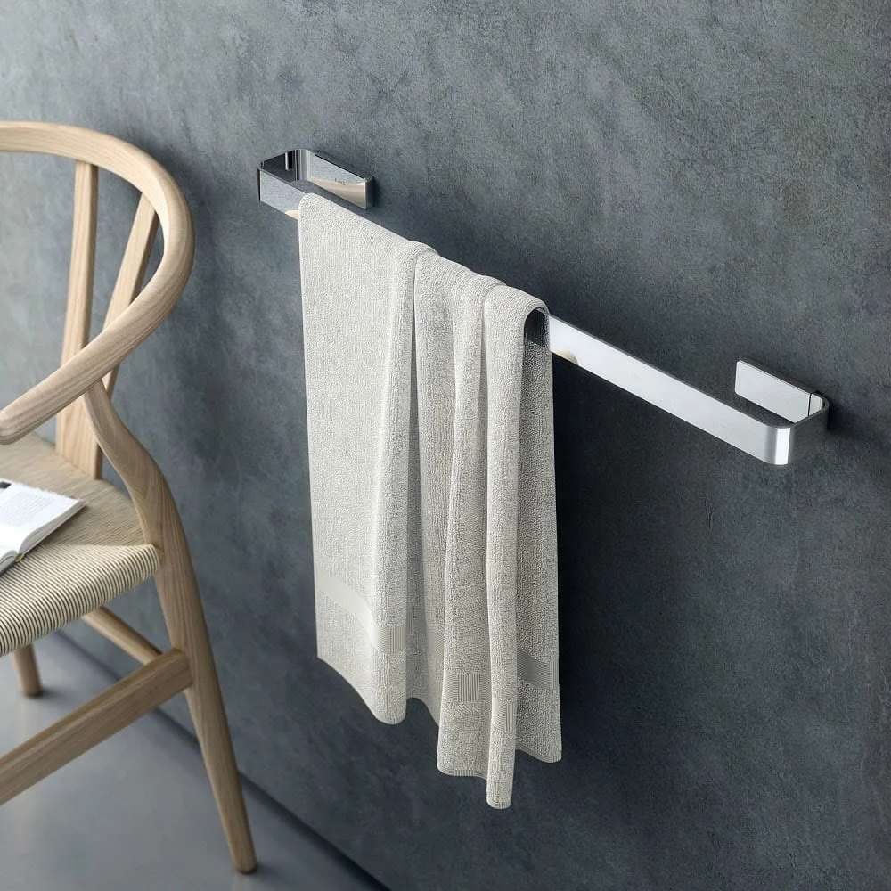 Wall-mounted towel holder chrome steel from 'Line' collection Cosmic - cm 60x6.5x3