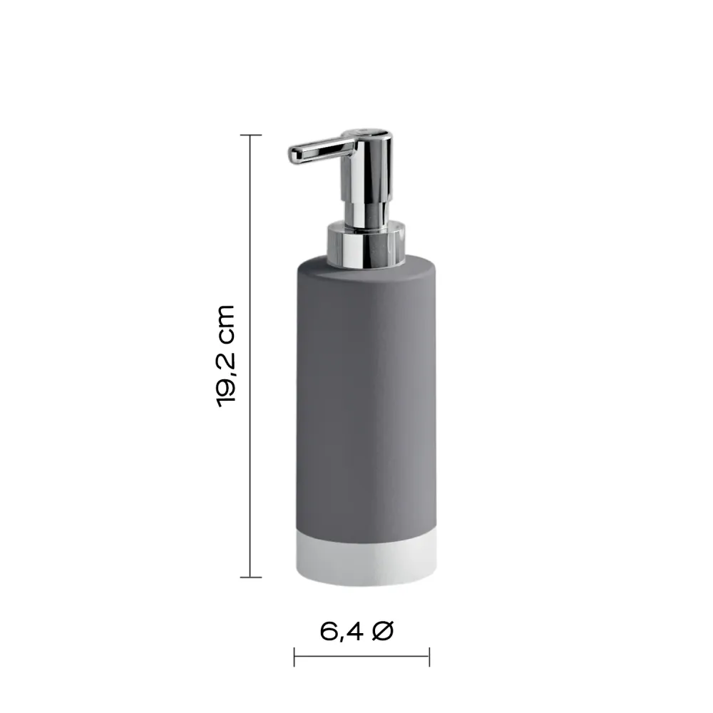 Ceramic soap dispenser chrome pump Gedy New Mizar series - Grauw