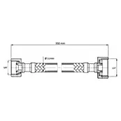 Best Design Aansluitslang Moya - Lengte: 35 cm, Mat Gun metalen