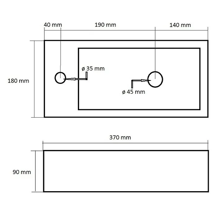 Best Design Wc-fontein Farnetta links - 37 x 18 cm, Kraangat: Links, Zwart met Ontkalker