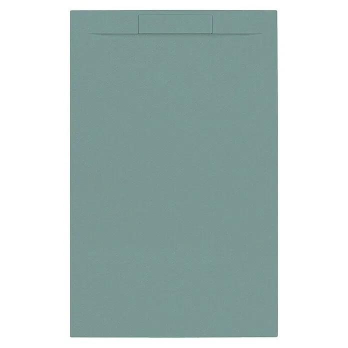 Antiek messing Allibert Douchevloer Luna - Beton, l x b: 140 x 90 cm, Korstmos groen