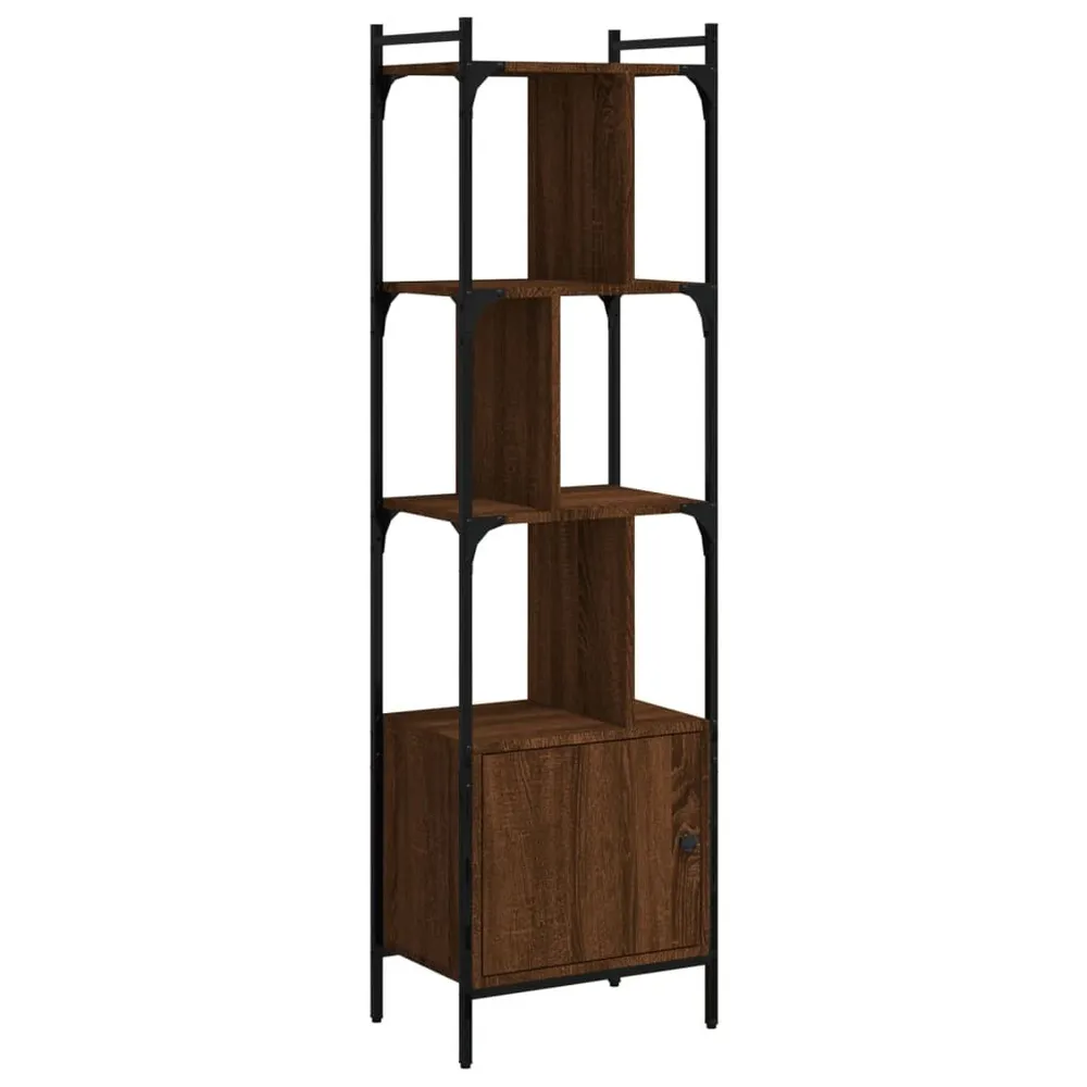 Boekenkast met deur 44,5x30x154,5 cm hout bruin eikenkleur : Plus Uitvoering