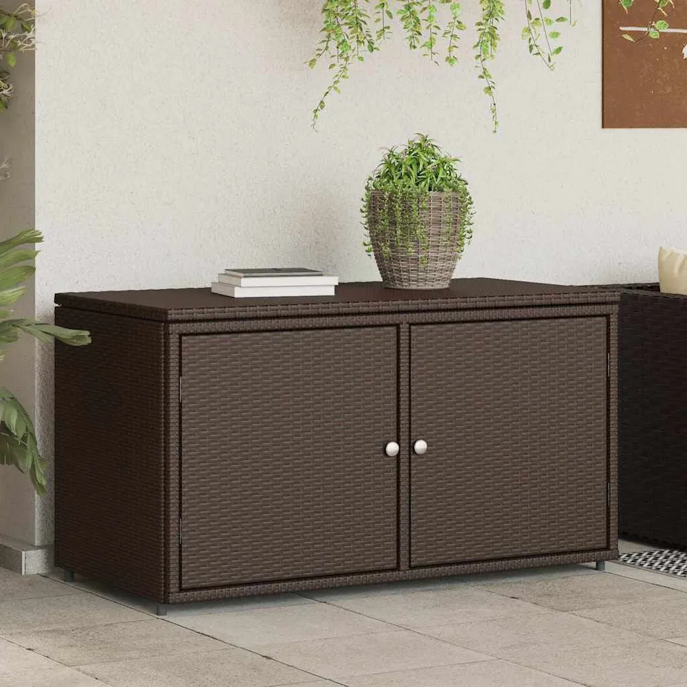 Digitale sleuf Tuinkast 110x55x60,5 cm poly rattan bruin