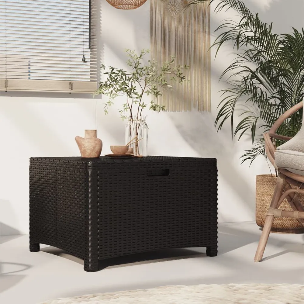 Gegalvaniseerde Tuinbox 60x54x41 cm PP rattan grafietkleurig