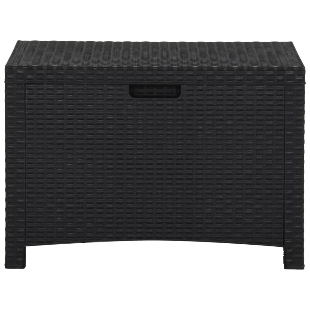 Gegalvaniseerde Tuinbox 60x54x41 cm PP rattan grafietkleurig