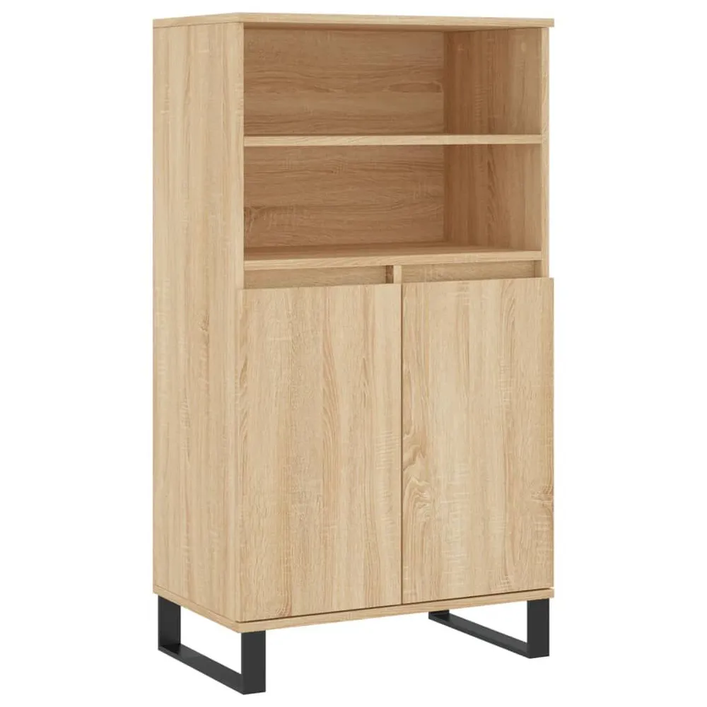 Horizontale Hoge kast 60x36x110 cm bewerkt hout sonoma eikenkleurig