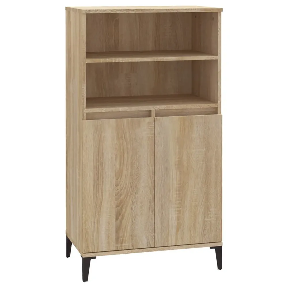 Weerbestendige Hoge kast 60x36x110 cm bewerkt hout sonoma eikenkleurig