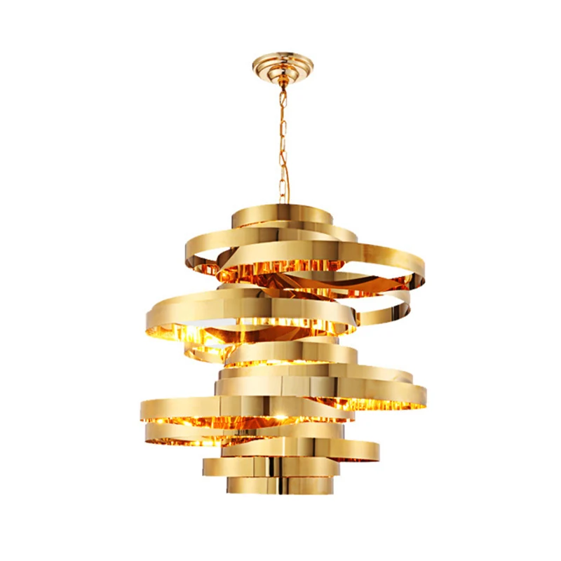 Cirkel woonkamer plafond kroonluchter koloniale metalen 6/8 koppen gouden hanglamp | 3000K | 2000 lm