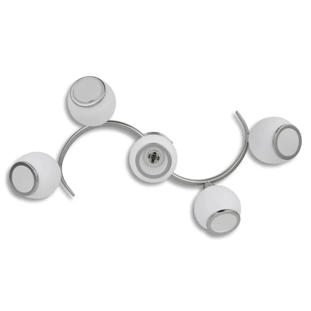 Dimmbare Plafondlamp met glazen kappen + golvende rail