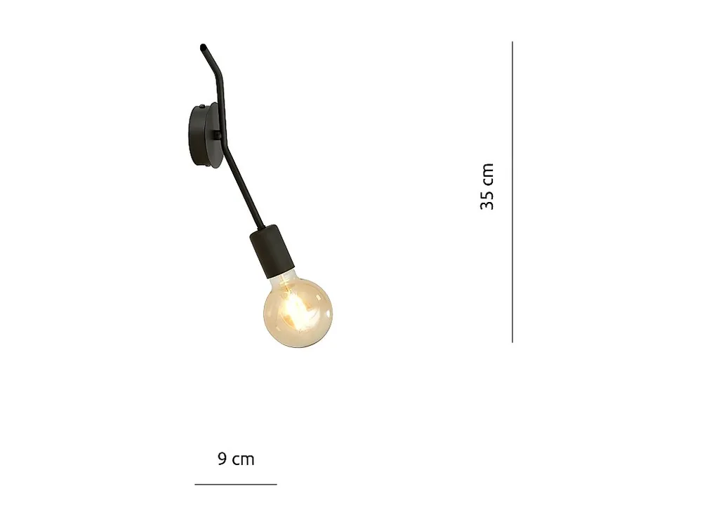Energiezuinige Plafonnier Frix, Noir, 9x35x9 cm, EPIKASA