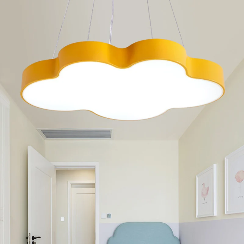Industriële Stijl Cloud Shade Kwekerij Kroonluchter Verlichting Acryl Minimalistische LED Hanglamp