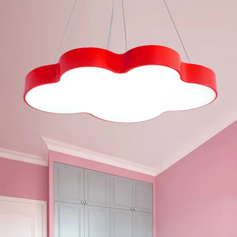 Industriële Stijl Cloud Shade Kwekerij Kroonluchter Verlichting Acryl Minimalistische LED Hanglamp