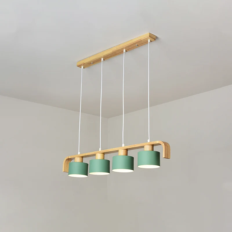 Metal Drum Shade Island Light 3/4 Heads Nordic Simple Kroonluchter Helder voor Eetkamer Keuken