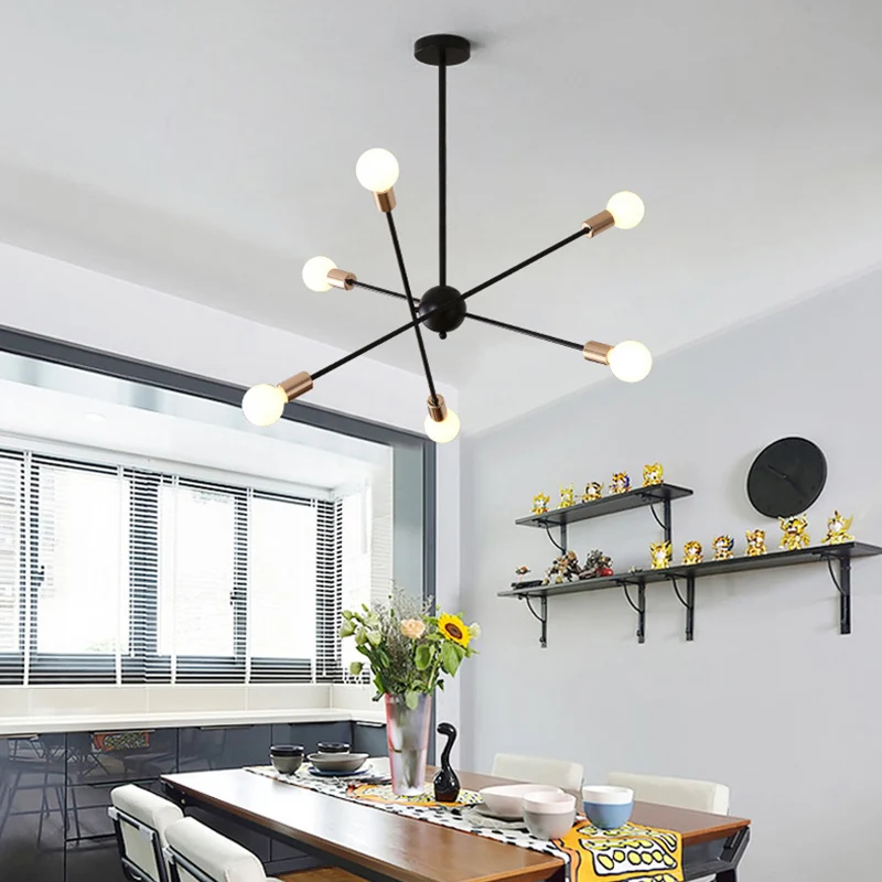 Metalen Line Spark kroonluchter eigentijdse hanglamp voor keuken eetkamer voor Plafondhoogte 2.4m+