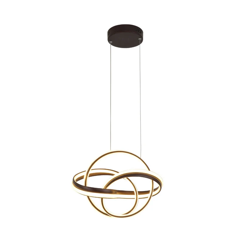 Minimalistisch Design Acryl gedraaid plafondlamp armatuur modernistische LED hangende kroonluchter wit/koffie voor eetkame...