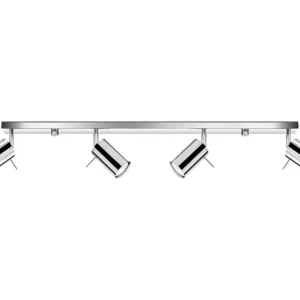 Plafondlamp hedendaags van - 4 lichtbronnen - L.80 x H.16 cm - chroom