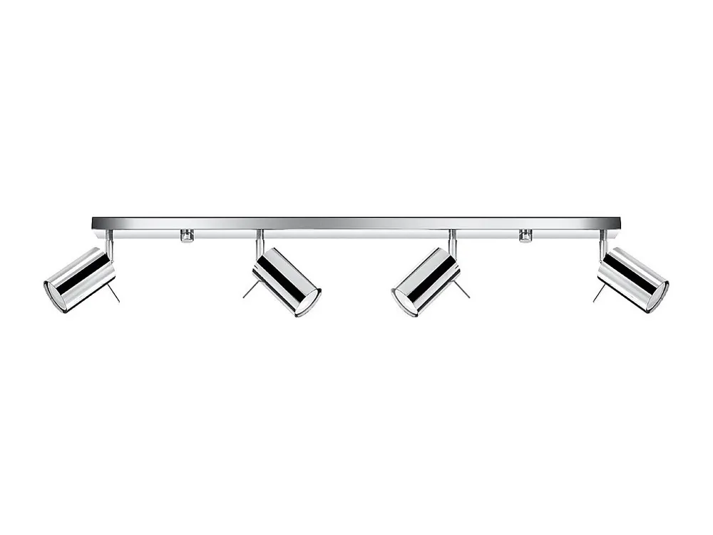 Plafondlamp hedendaags van - 4 lichtbronnen - L.80 x H.16 cm - chroom