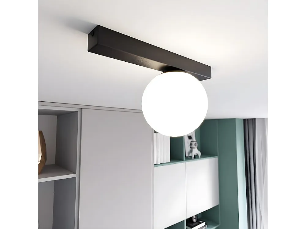 Plafonnier Fit, Noir, 30x17x14 cm, EPIKASA voor Woonkamer