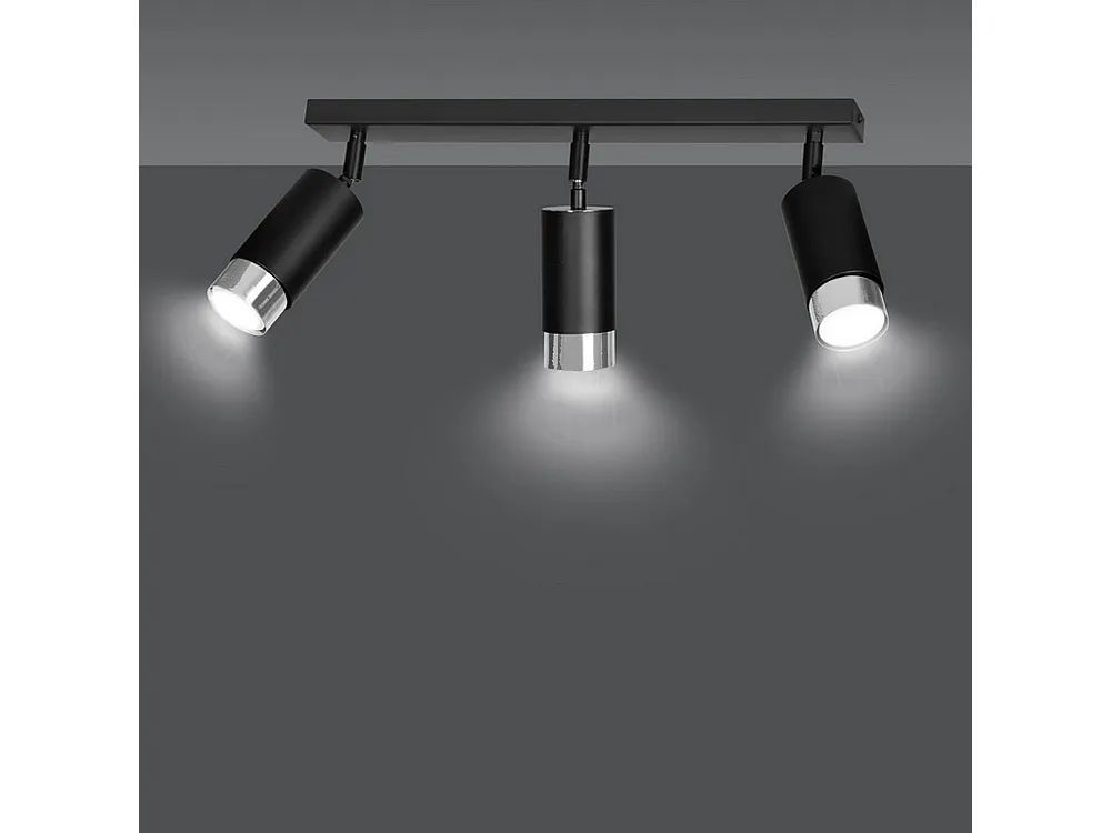 Plafonnier Hiro, Noir, 45x19x6 cm, EPIKASA Zwarte Afwerking