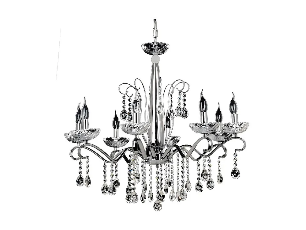 Premium LED Alessa Hanglamp, Chroom, 81x81x128 cm, EPIKASA