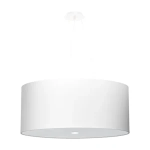Ronde Flush Mount Kroonluchter minimalistisch van - 5 lichtbronnen - L.60 x H.115 cm - wit