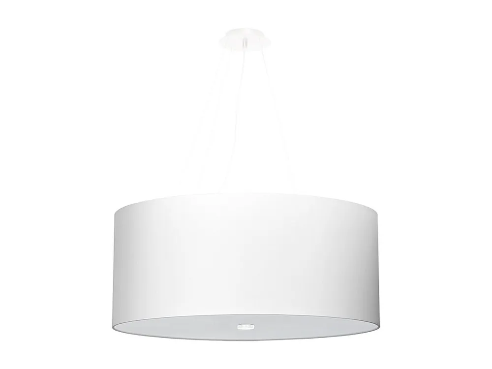 Ronde Flush Mount Kroonluchter minimalistisch van - 5 lichtbronnen - L.60 x H.115 cm - wit