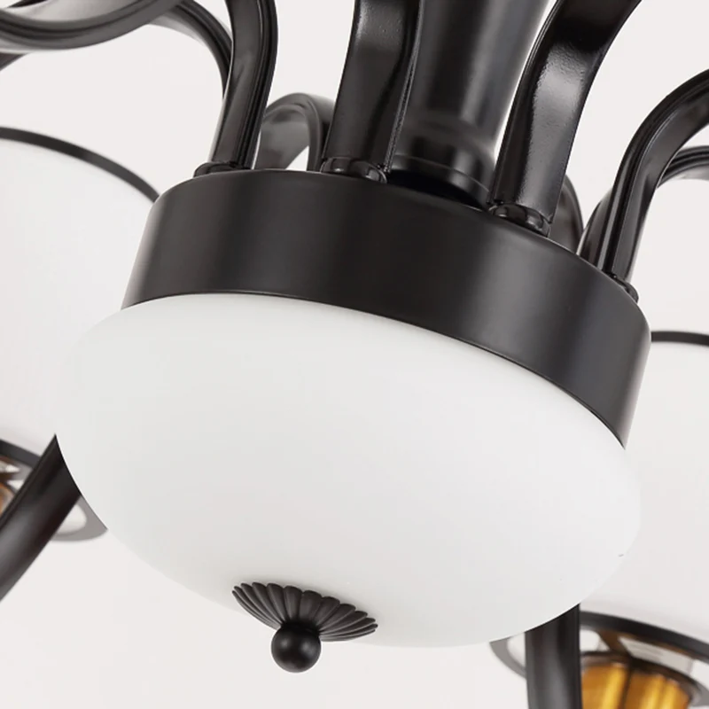 Ronde Flush Mount Melkwit matglas kroonluchter helder kristal decoratie moderne hanglamp woonkamer verlichtingsarmaturen