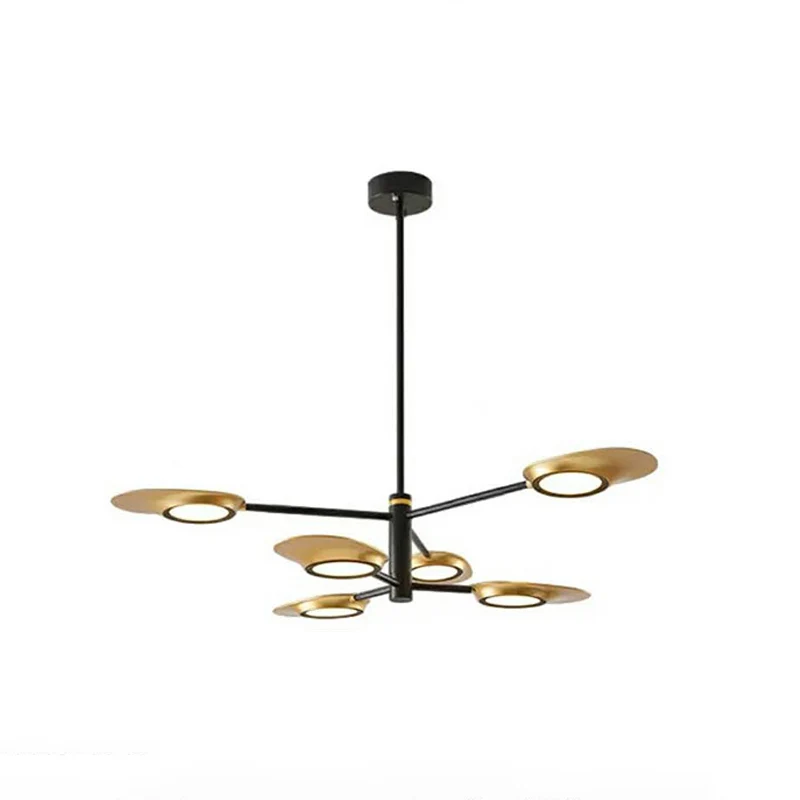 Stralende Burst Kroonluchter Hanglamp Postmoderne Stijl Metallic Woonkamer LED Hanglamp voor Woonkamer