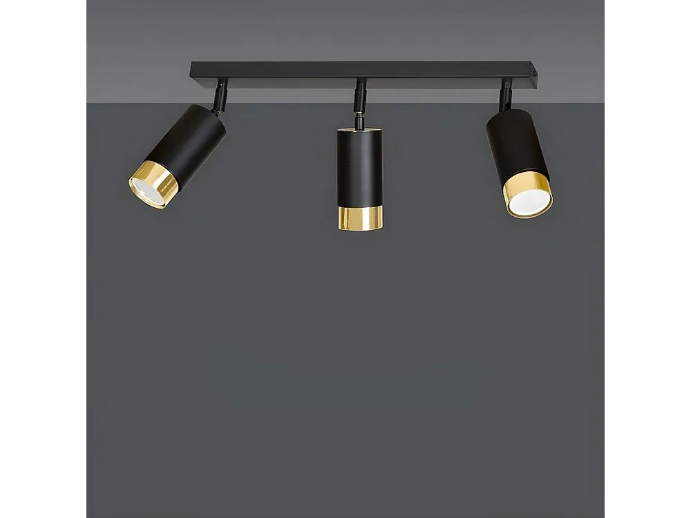 Track Verlichting Plafonnier Hiro, Noir, 45x19x6 cm, EPIKASA