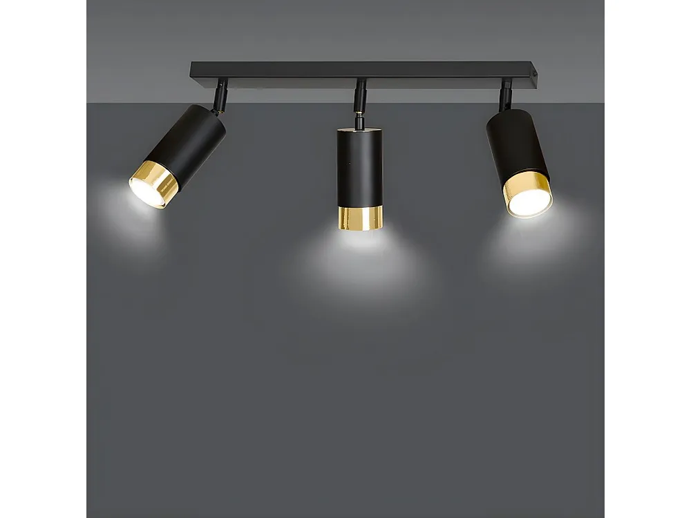 Track Verlichting Plafonnier Hiro, Noir, 45x19x6 cm, EPIKASA