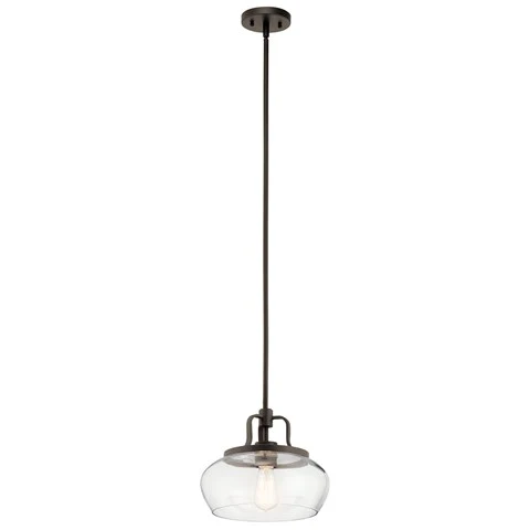 LAMPARA CONVERTIBLE COLGANTE/TECHO DAVENPORT 1LT KICHLER