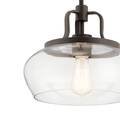 LAMPARA CONVERTIBLE COLGANTE/TECHO DAVENPORT 1LT KICHLER