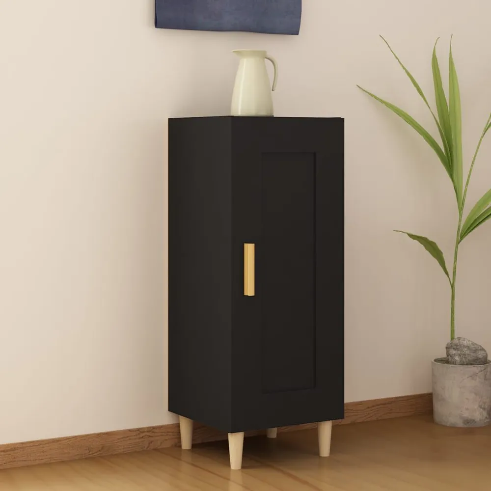 Dressoir 34,5x34x90 cm bewerkt hout zwart