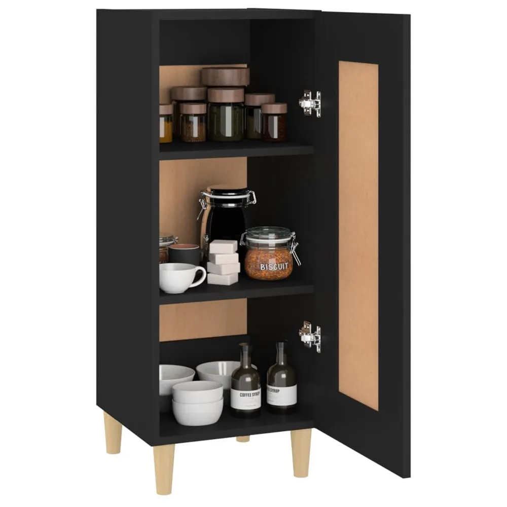 Dressoir 34,5x34x90 cm bewerkt hout zwart