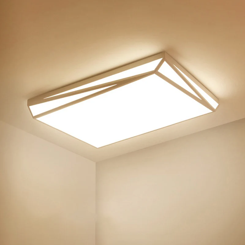 Energiezuinige Witte vierkante/rechthoekige plafondinbouwdoos, eenvoudige LED-acryl inbouwverlichting voor logeerkamer