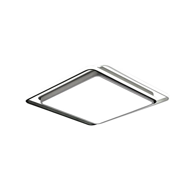 Vierkante acryl plafondinbouw Minimalistische zwart/witte LED-inbouwverlichting warm/wit/3 kleuren zacht voor hotel voor B...