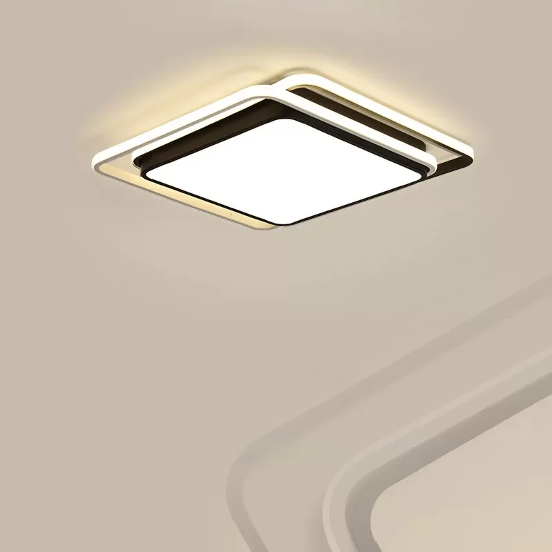Vierkante acryl plafondinbouw Minimalistische zwart/witte LED-inbouwverlichting warm/wit/3 kleuren zacht voor hotel voor B...
