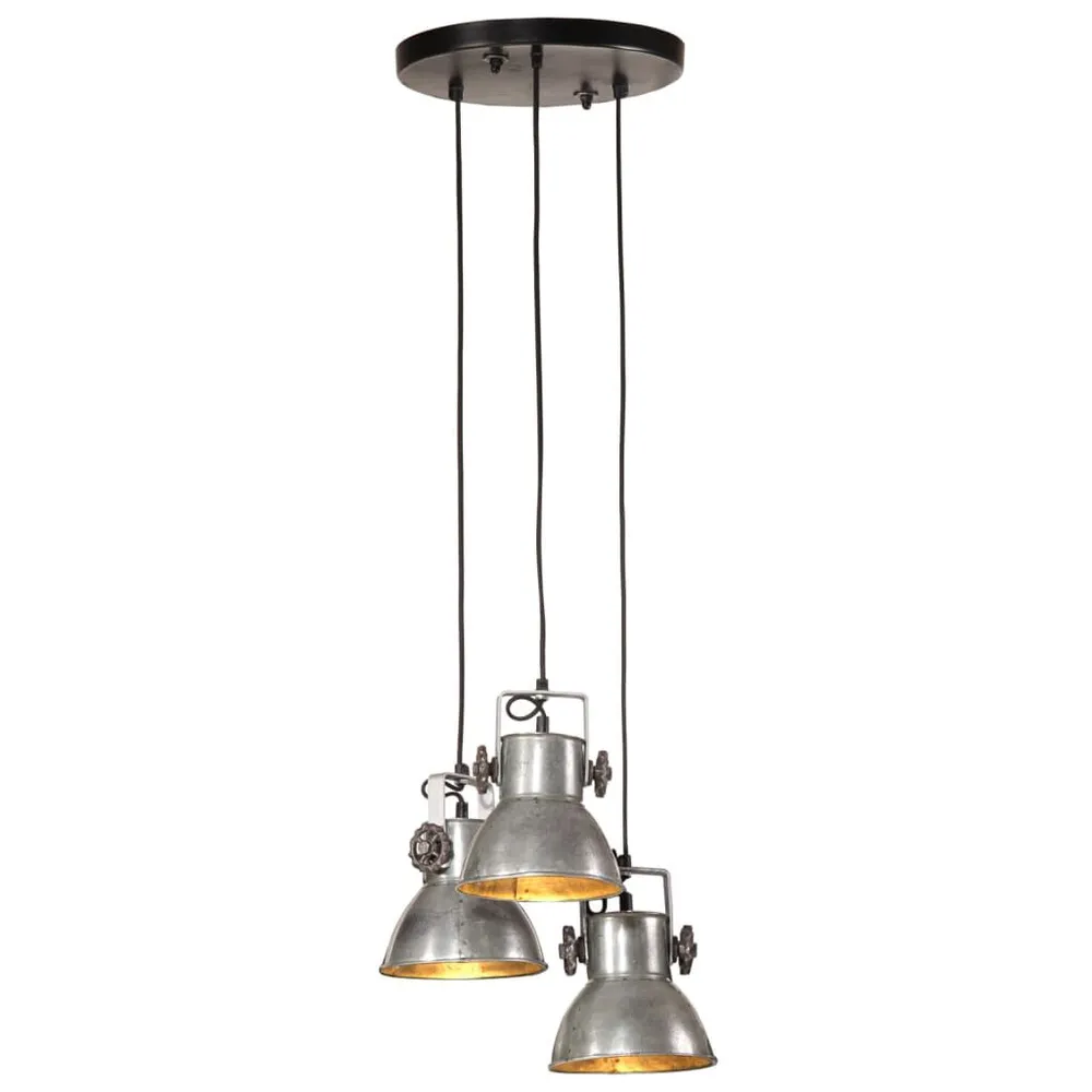 Hanglamp 25 W E27 30x30x100 cm vintage zilverkleurig