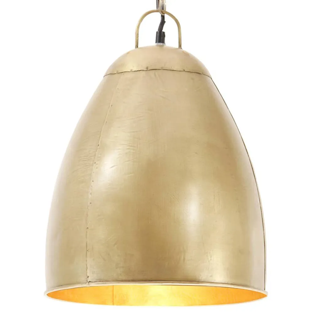 Hanglamp industrieel rond 25 W E27 32 cm messingkleurig