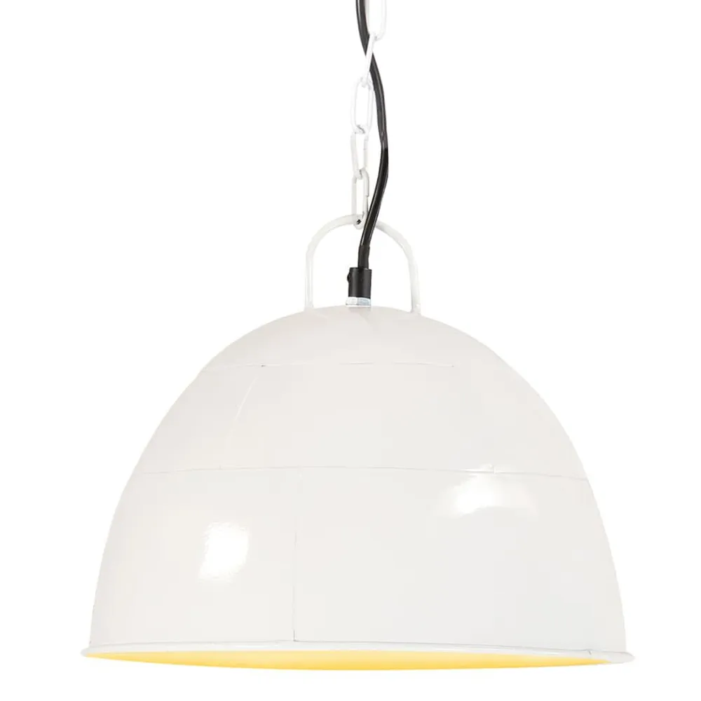 Hanglamp industrieel vintage rond 25 W E27 31 cm wit