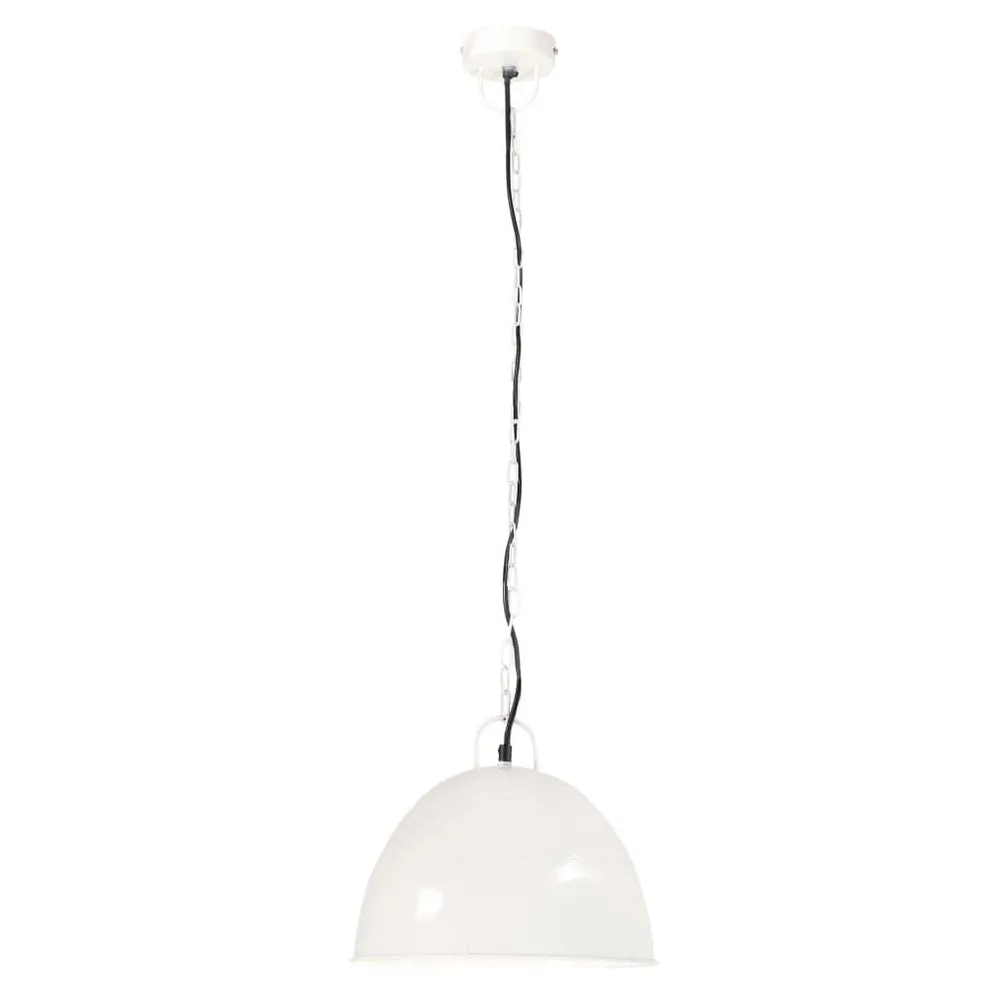 Hanglamp industrieel vintage rond 25 W E27 31 cm wit
