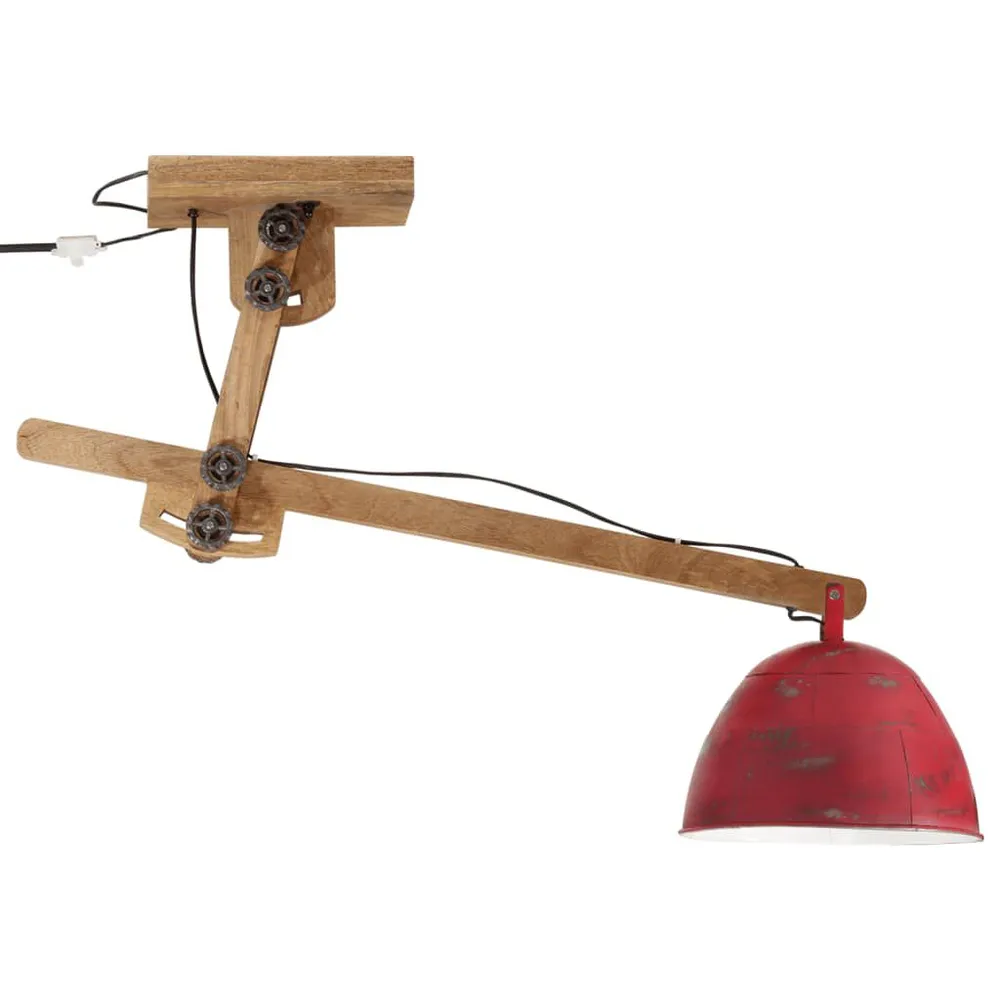 Plafondlamp 25 W E27 105x30x65-108 cm verweerd rood