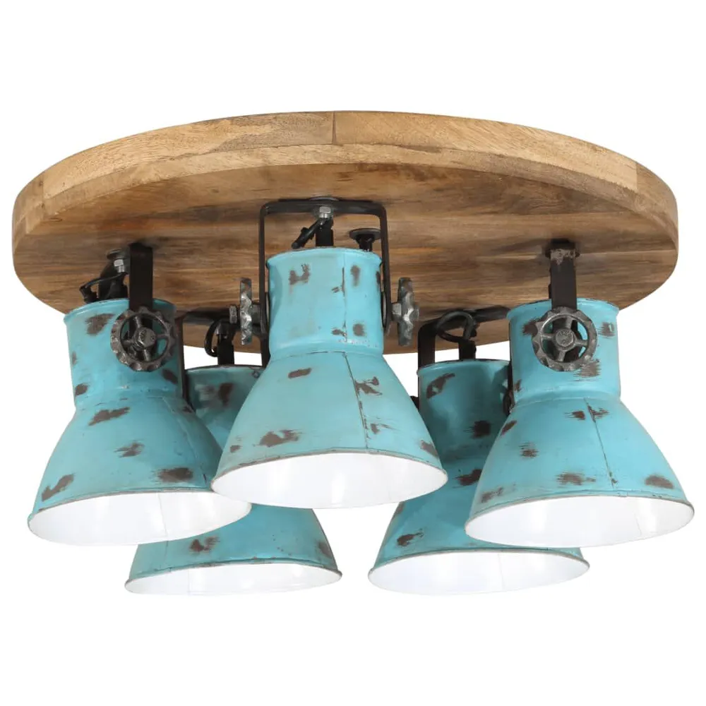 Plafondlamp 25 W E27 50x50x25 cm verweerd blauw